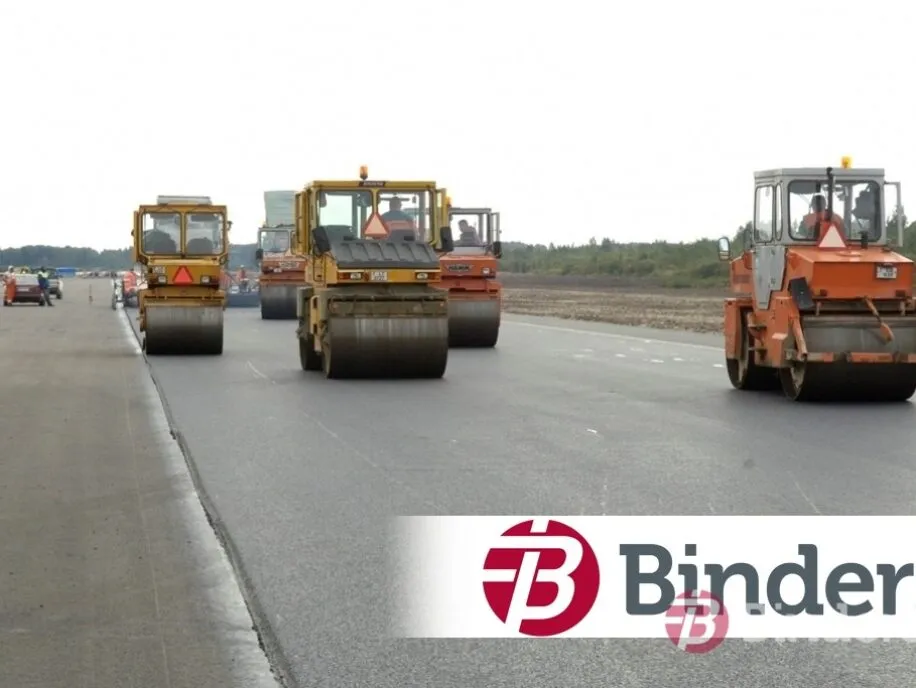“Binders” ceļu būves mehānismi un autotransports darbībā