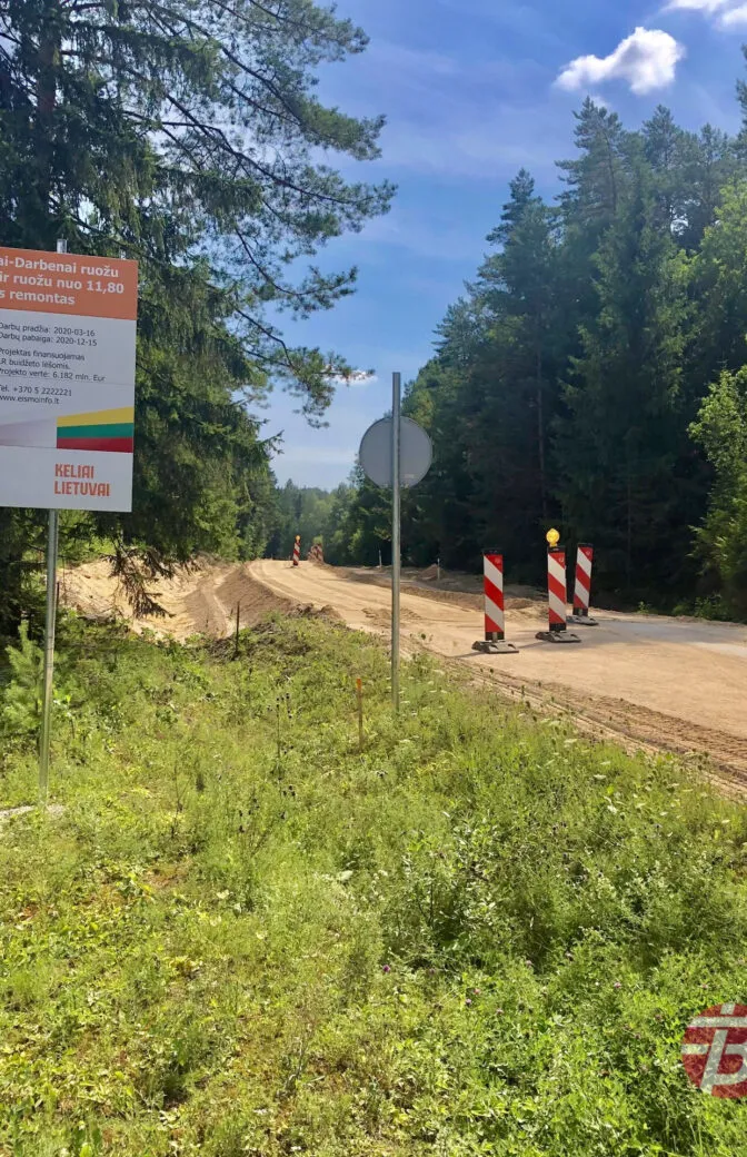 “Binders” turpina ceļa rekonstrukcijas darbus Lietuvā