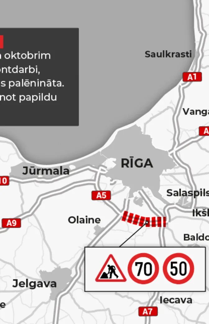Uzsākta Rīgas apvedceļa seguma atjaunošana no Ķekavas apļa līdz Jelgavas šosejai