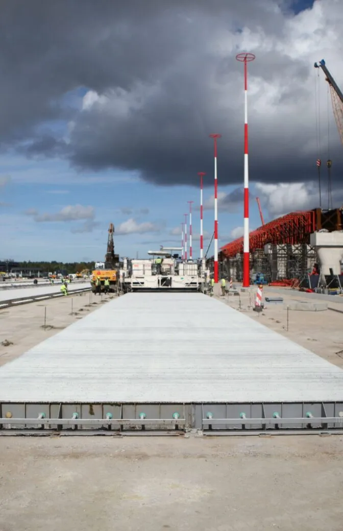 Ceturtā perona pārbūves progress RIX Rīgas lidostā